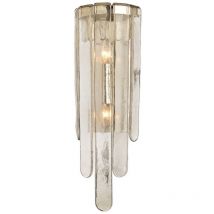 Hudson Valley - Fenwater 2 Light Wall Sconce Polished Nickel, Glass