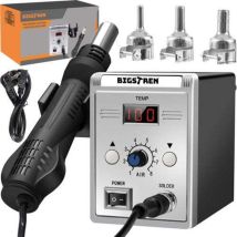 Kibani – 00021708 – Station de soudage polyvalente 700W, 100-500°C, 3 buses interchangeables – Outillage