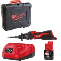 Milwaukee - Fer à souder 12V, 400°C, 2Ah, pack complet