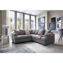 Abakus Direct - Ferguson Cord Corner Sofa - color Grey - Grey