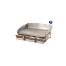 Plancha Tonio - feria Griglia a gas a 2 fuochi - Piastra e mobile in acciaio inox - FE22F