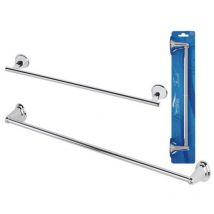 Feridras - Support de mur d'installation de mur chromé Lunghezza 60 cm