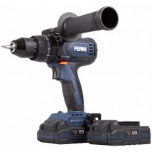 FERM CDM1138 Perceuse à percussion sans balais de charbon 20V - 2.0Ah Li-Ion
