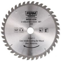 Lama 250x30/16 40T tct - per sega da banco TSM1033 e TSM1034 - Ferm