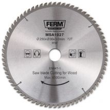 MSA1027 Lame de scie 250mm 30/16 - 72 dents tct - Ferm