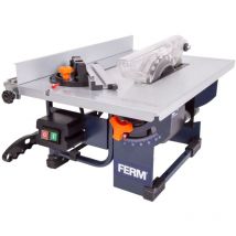 Ferm - Sega da Tavolo 800W. Include Lama per Sega ø 200 mm 24 denti, guida parallela, chiave inglese e collegamento aspirapolvere