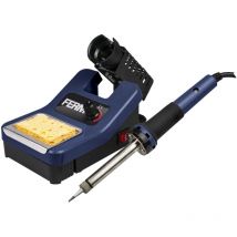 Ferm - Stazione di saldatura 48W, temperatura massima 480 °c. Illuminazione a led - Protezione contro il surriscaldamento. Include accessori