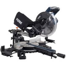 Troncatrice Radiale 1500W, ø 210mm con laser. Include lama 48T tct, 2 barre estendibili e una connessione aspirapolvere - Ferm