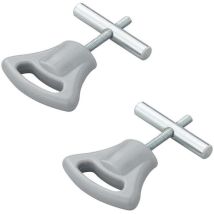 Ferma Binario Tenda Con Bottone In Plastica 5-6mm - Set Da 2 Pezzi
