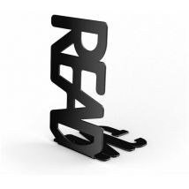 Fermalibri in acciaio reading nero ferma reggi libro libri made in italy desing