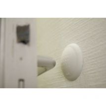 Fermaporta adesivo in elastomero bianco Elior Civic industrie - Ø60 x Ht.15 mm - 88902790