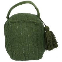 Fermaporta en tissu sac vert motif 12x10x15/20 cm
