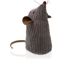 Versa Mouse Porta Porta Fermaporta Decorativo, Misure (h x l x l) 26 x 11 x 11 cm, Grigio