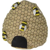 Ferme-porte en tissu alvéolé crème 20x14h20 cm