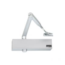 Ferme-porte pignon crémaillère - Bras compas F2 à 5 Argent Sevax ESV7183