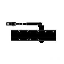 Ferme-porte pignon crémaillère - Bras compas F2 à 5 Noir Sevax ESV7183N