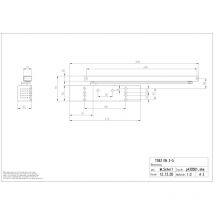 Dorma - Ferme-porte ts 93G2S contur F2-5 sans bras blanc 43070011