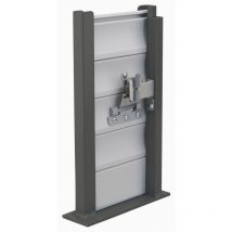 Ferme volet roulant avec anti-soulèvement, inox, 67x71mm, 2 pièces