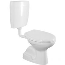Creavit - Fermer Toilettes jumelées, Dual Flush Plate 4,5/6l, blanc