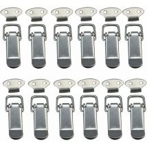 Fei Yu - Fermeture à Levier, Loquet à Ressort, 12 pcs Loquet à Bascule Fermoir à Ressort avec Crochet Fermeture à Ressort en Acier Inoxydable pour
