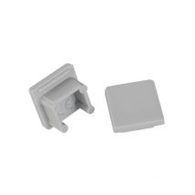 Fermetures pour profilés en aluminium stopper - Gris - Matériau plastique