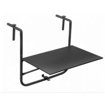 Greenwood - Table pliante de garde-corps 60x52 cm en fer anthracite - Fermo