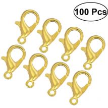Feiyue - Fermoir mousqueton 100 pièces 7x12mm Fermoirs mousquetons courbés Fermoirs à griffes de homard Fermoirs à bijoux diy Attaches à crochet pour
