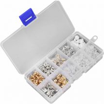 Fermoirs de Boucles d'Oreilles 10 Styles Boucles d'oreilles à Tige Créoles Fermoirs Poussoirs Clips Bullet Papillon Forme en Métal en Caoutchouc