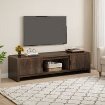 [en.casa] - Fernsehschrank Lukkodso 150x40x40 cm Walnussoptik