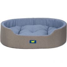Ferplast - dandy colours Lit d'intérieur pour chien et chat, en coton avec coussin amovible dandy. Variante 80 - Misure: 80 x 55 x h 20 cm - Bleu