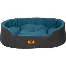 Ferplast - dandy colours Lit d'intérieur pour chien et chat, en coton avec coussin amovible dandy. Variante 80 - Misure: 80 x 55 x h 20 cm - Sarcelle