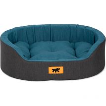 Ferplast - dandy colours Lit d'intérieur pour chien et chat, en coton avec coussin amovible dandy. Variante 45 - Misure: 45 x 35 x h 13 cm - Sarcelle