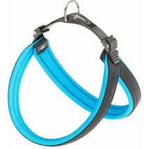 Ferplast AGILA FLUO 3-9 Harnais ergonomique pour chiens avec fermeture avec micro-régulation.. Variante 5 - Mesures: A=B 50-58 cm 20 mm - Bleu