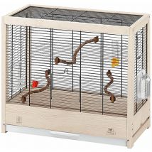 Ferplast GIULIETTA 4 Cage en bois FSC pour canaris et oiseaux exotiques. Variante GIULIETTA 4 - Misure: 57 x 30 x h 50 cm -