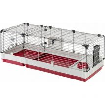 Ferplast - krolik 140 Cage pour lapins ou cochons d'inde avec extension séparable. Variante krolik 140 - Misure: 142 x 60 x h 50 cm - Bordeaux