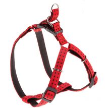 Cricket p Pettorina in nylon per cani, disponibile in vari colori e misure. Variante small - Misure: a=b 40-51.5 cm 15 mm - Rosso - Ferplast