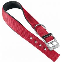 Daytona c Collare in nylon con soffice imbottitura - in vari colori e misure. Variante C40/63 - Misure: a: 55-63 cm b: 40 mm - Rosso - Ferplast