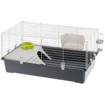 Ferplast - Rabbit 100 Cobaya, Rabit Gris, Blanco