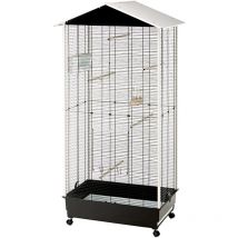 Ferplast Jaula para Pájaros, Aviario Nota Exterior Interior Pájaros, Canarios, Periquitos, Cotorras, Agapornis, de Metal, Todos los Accesorios