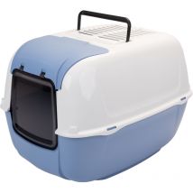 Ferplast prima cabrio Litière fermée avec toit ouvrant. Variante prima cabrio - Misure: 39.5 x 52.5 x h 38 cm - Bleu clair