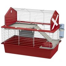 Ferplast - Rabbit Cage Barn 80 78x48x65 cm Red Red