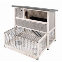 Ferplast - ranch 120 max Clapier à lapins en bois fsc à deux étages avec structure inférieure amovible. Variante ranch 120 max - Misure: 117 x 69 x h