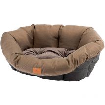 Ferplast - sofa' tweed cushion Coussin rembourré pour lit pour chien Siesta Deluxe. Diverses mesures.. Variante 2 - Misure: 52 x 39 x h 21 cm - Marron
