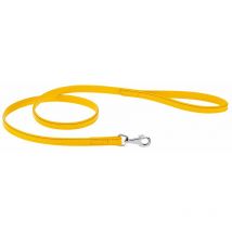 Vogue g Laisse en cuir pour chiens. Variante 15/120 - Misure: 15 mm x l 120 cm - Jaune - Ferplast