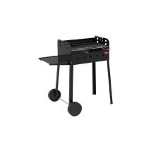 Ferraboli Barbecue Iseo a carbonella griglia cromata 58x37cm regolabile carrellato con piano di appoggio
