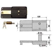 Ferroglietto con catenaccio 6 mandate con cilindro fisso 220CF - MM.50 (220/CF)