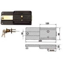 Ferroglietto con catenaccio 6 mandate con cilindro staccato 220cs - mm.50 (220/cs)