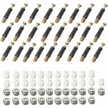 Ferrure D'assemblage 25 Pièces Raccords de Came Connexion 3 en 1 Connecteur de Meuble Raccord Came Connecteur de Meuble Excentrique Raccord pour