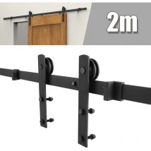 Yongqing - Ferrure de porte coulissante Porte suspendue 200cm pour grange Porte simple