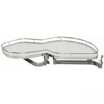 Kesseböhmer - Ferrure lemans ii porte de 450 - Amortisseur : Sans - Décor : Gris / Chromé - Sens : Droit - kessebohmer